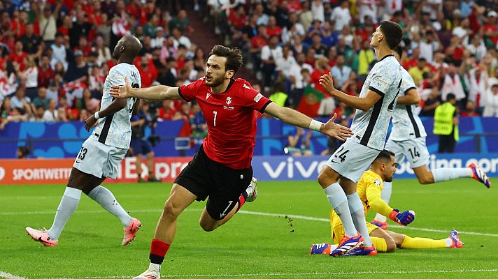 Eurocopa - Kvara pone el 1-0 en el marcador frente a Portugal y sería el rival de España en octavos