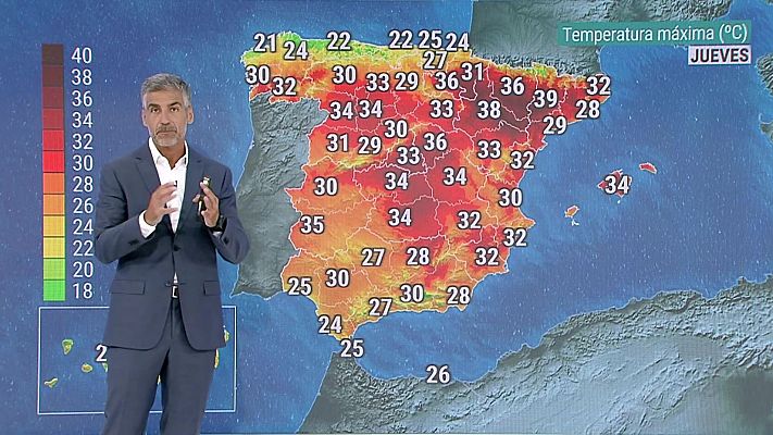 El tiempo - Temperaturas elevadas en zonas del centro, sur y valle del Ebro