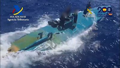 Abordaje policial a un narcosubmarino en las proximidades de Cdiz