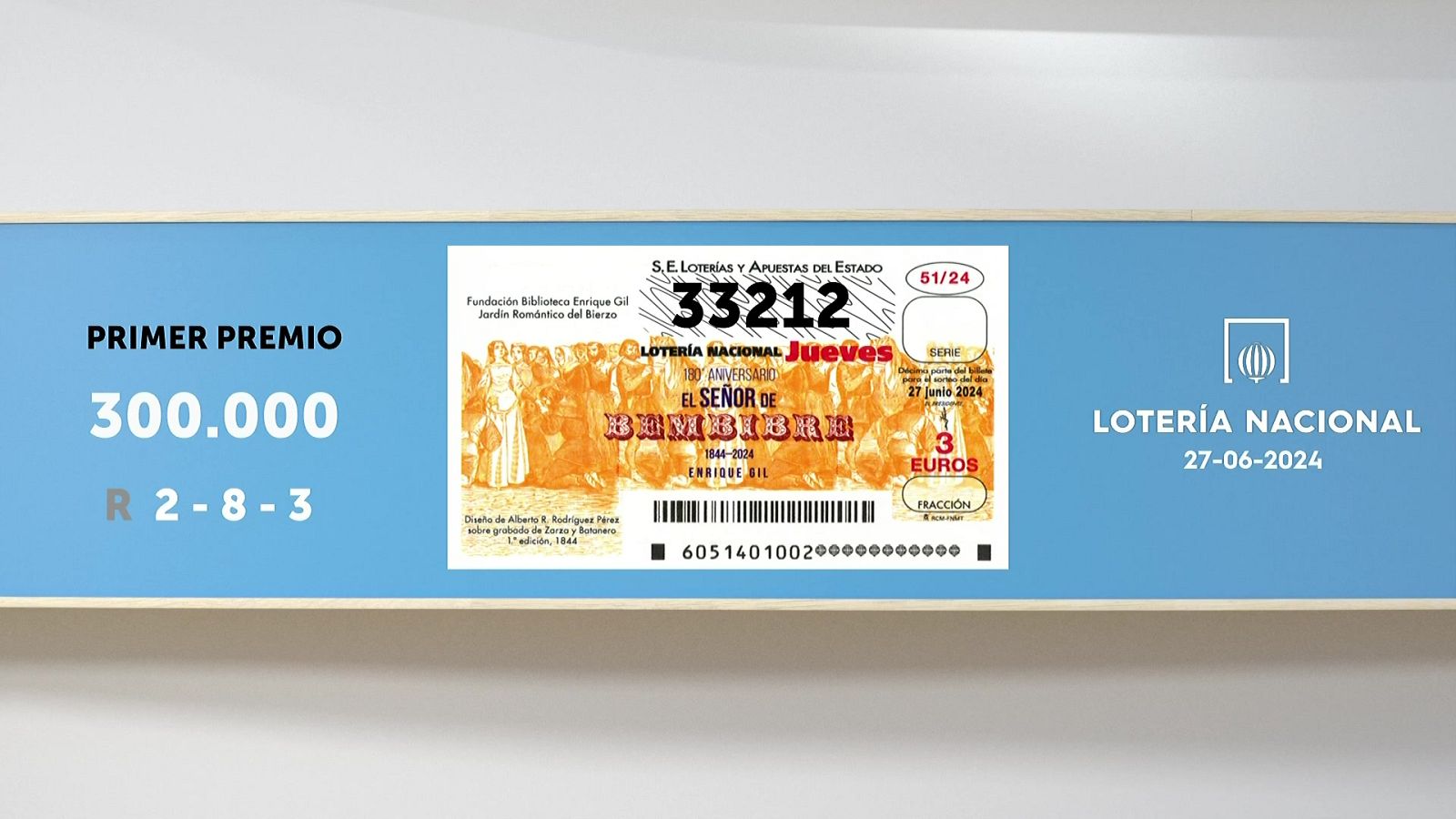 Sorteo de la Lotería Nacional del 27/06/2024 - Ver ahora