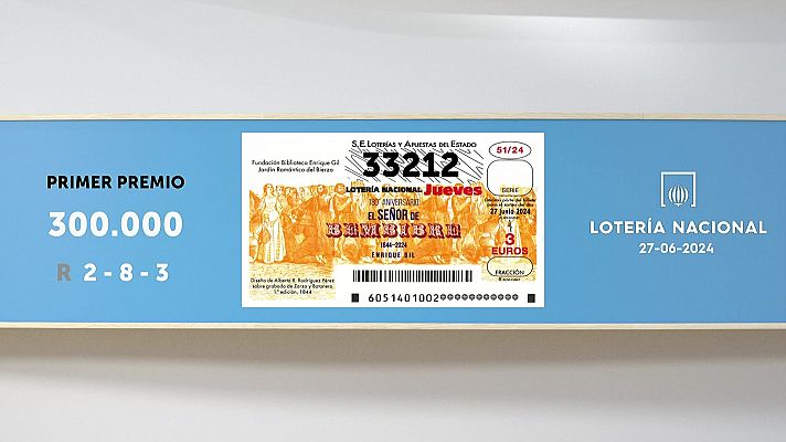 Sorteo de la Lotería Nacional del 27/06/2024