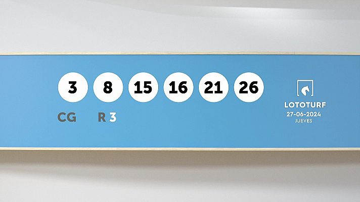 SELAE - Sorteo de la Lotería Lototurf del 27/06/2024