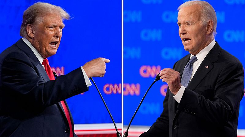 Los lapsus de Biden frente a un Trump confiado marcan el primer cara a cara televisado