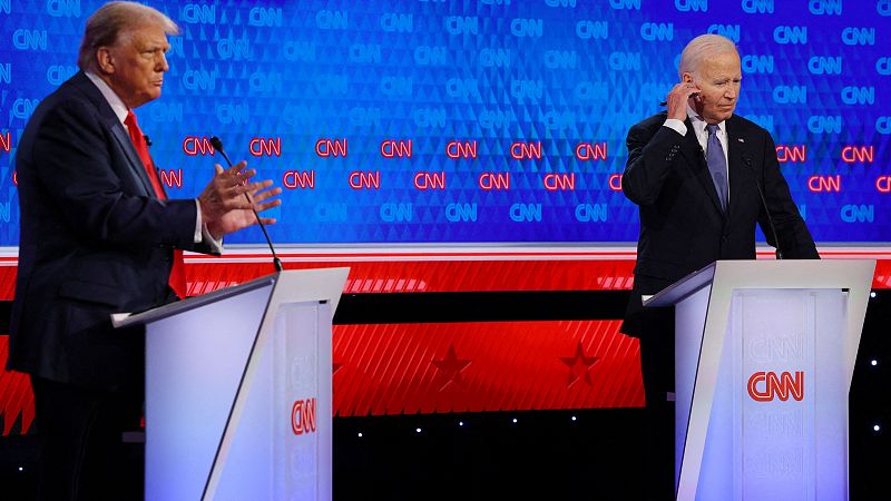 Un Biden titubeante pierde el debate ante Trump | Ver