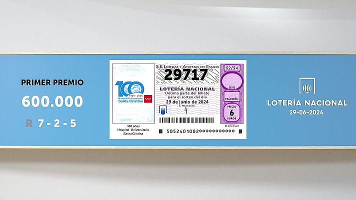 SELAE - Sorteo de la Lotería Nacional del 29/06/2024