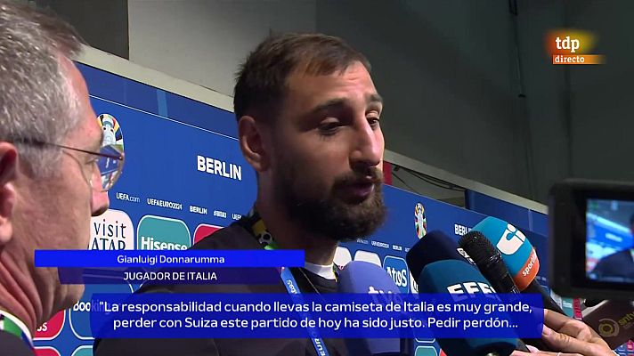 Eurocopa - Donnarumma, tras la derrota de Italia: "Perder con Suiza en el partido de hoy ha sido justo"