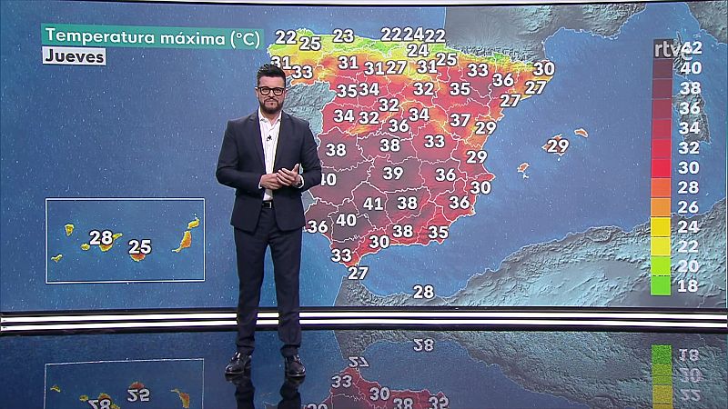 Probabilidad de chubascos y tormentas localmente fuertes en zonas de Aragón y del interior de Cataluña, sin descartarlas localmente muy fuertes en el este de Aragón - ver ahora