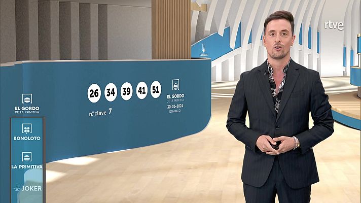 Loterías - Sorteo de la Bonoloto y El Gordo de la Primitiva del 30/06/2024