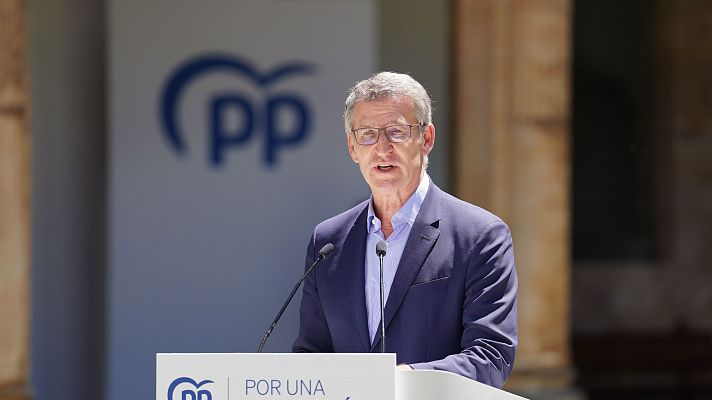 Telediario 1 - El PP acusa a Sánchez de provocar un efecto llamada con sus políticas migratorias y el Gobierno les pide responsabilidad