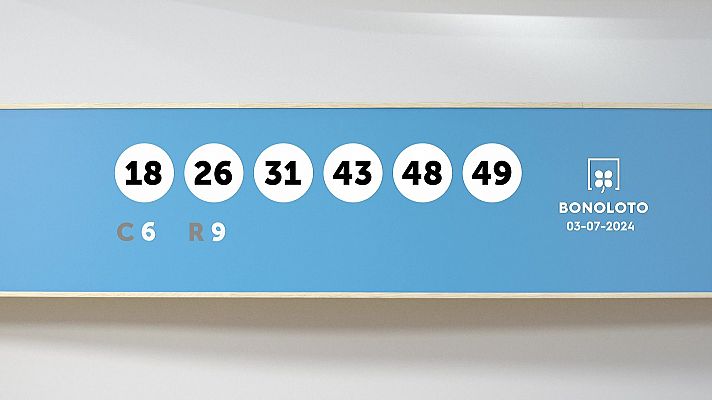 SELAE - Sorteo de la Lotería Bonoloto del 03/07/2024