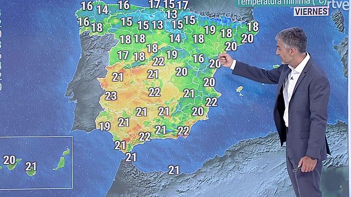 El tiempo - Predominio de cielos poco nubosos o despejados