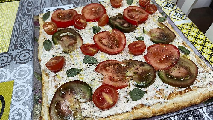 Receta de tarta de ricota y tomate