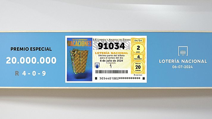 SELAE - Sorteo de la Lotería Nacional del 06/07/2024
