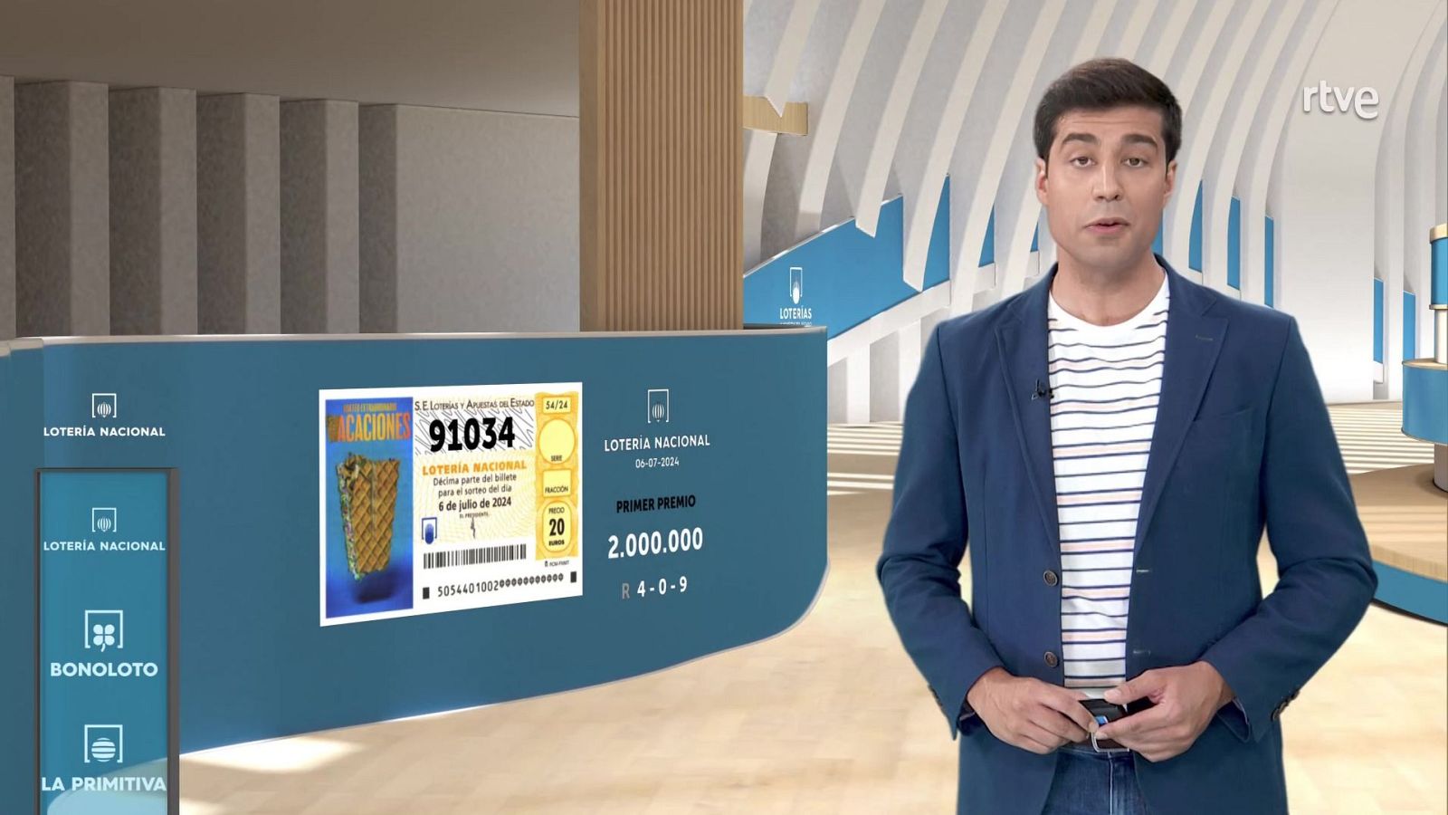 Sorteo de la Lotería Nacional del 06/07/24  - ver ahora