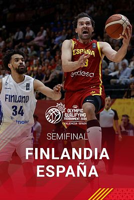 Baloncesto en RTVE - Torneo masculino de Clasificación Olímpica. Semifinal: Finlandia - España