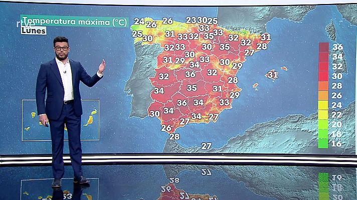 Probabilidad de chubascos localmente fuertes en el entorno pirenaico oriental