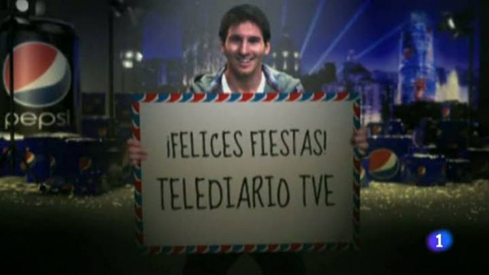 Telediario 1: Messi felicita la navidad a los espectadores de TVE | RTVE Play