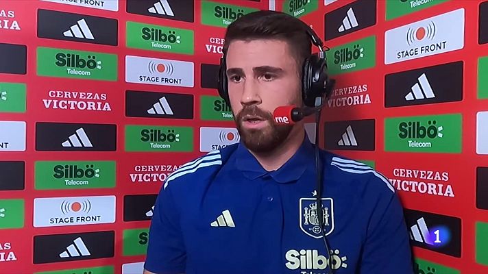 Telediario 1 - Unai Simón: "El gol de (Mikel) Merino me alivió, no quería ir a los penaltis"