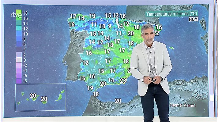 Aumento notable de las temperaturas máximas en áreas del centro norte peninsular