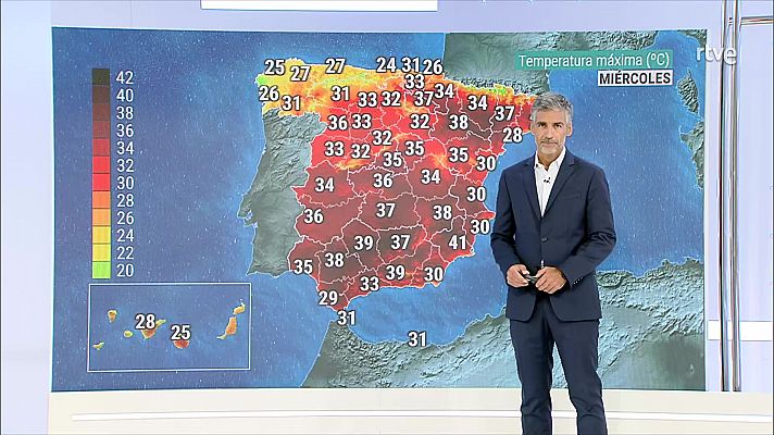 Las temperaturas máximas aumentarán en el sudeste peninsular y los archipiélagos