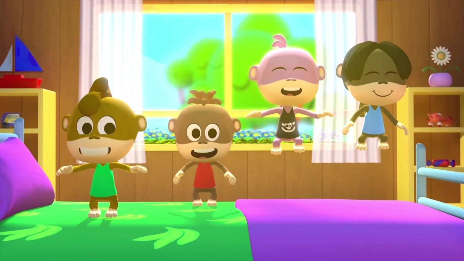 Canciones del Zoo - Cinco monitos - El Reino Infantil | Ver