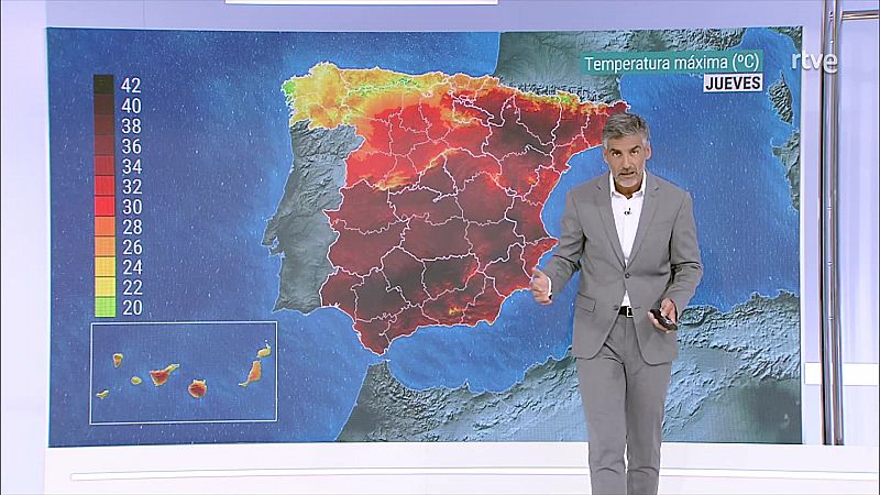 Temperaturas significativamente elevadas en amplias zonas de la mitad sur y nordeste peninsular - ver ahora