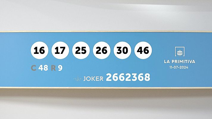 SELAE - Sorteo de la Lotería Primitiva y Joker del 11/07/2024