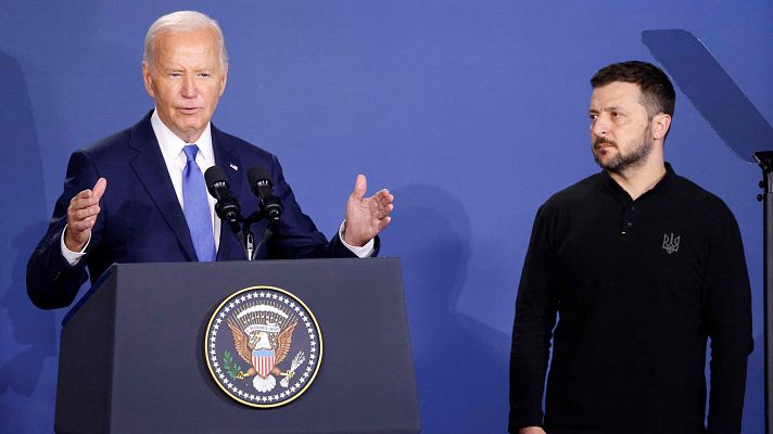 Informativo 24h - Biden vuelve a tener un lapsus y llama "Putin" a Zelenski antes de corregirse en la cumbre de la OTAN