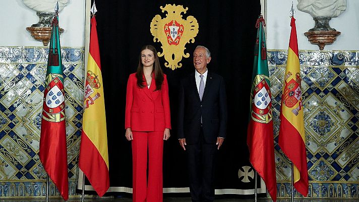 Leonor inicia su viaje a Portugal, el primero oficial al extranjero "que esperaba con muchas ganas"