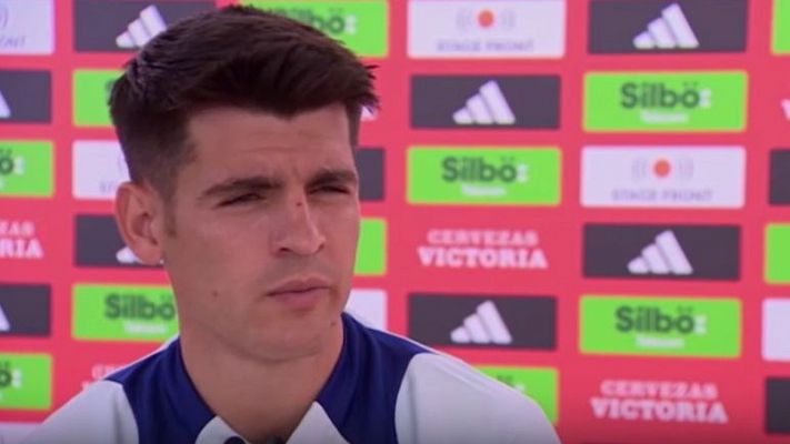 Telediario 1 - Morata, a RTVE: "Nadie se acordará de nosotros si no ganamos"