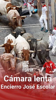 San Fermín - Séptimo encierro de San Fermín 2024 a cámara lenta