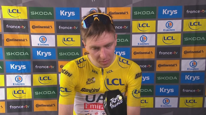 Tour de Francia - Pogacar: "Mi único objetivo era ganar la etapa, pero la ventaja es bienvenida"