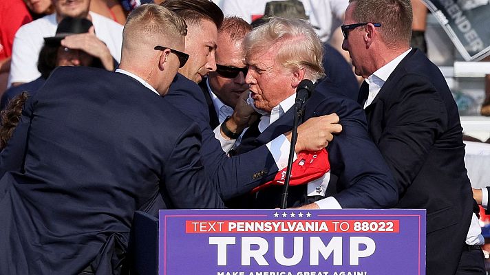 Informativo 24h - Trump es evacuado tras un tiroteo en un mitin en Pensilvania