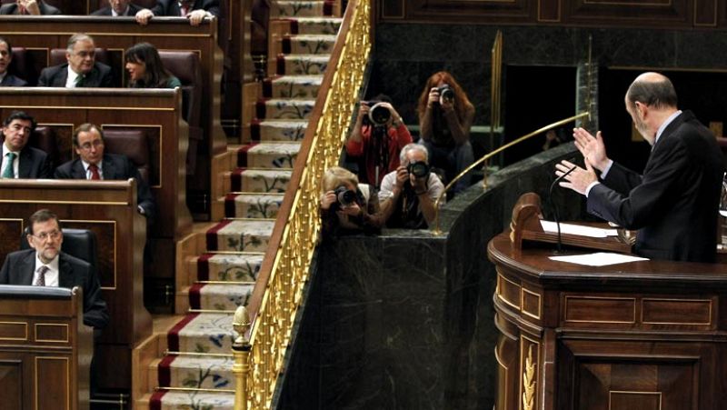 Rubalcaba, sobre el fondo de solidaridad: "Europa nos pide una reforma de pensiones y a cambio nos da un poco de dinero"