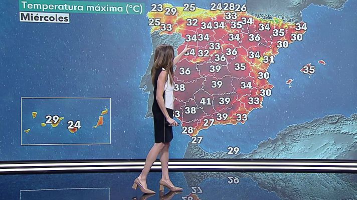 Predominarán los aumentos de temperaturas máximas en la vertiente atlántica y los descensos en el resto del país, moderados en el nordeste y puntos de Baleares, e incluso notable en Valencia