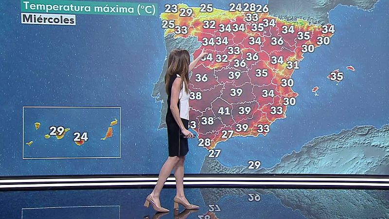 Predominarán los aumentos de temperaturas máximas en la vertiente atlántica y los descensos en el resto del país, moderados en el nordeste y puntos de Baleares, e incluso notable en Valencia - ver ahora