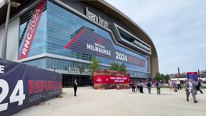 Telediario 1 - Milwaukee, ciudad fortificada para la Convención Republicana