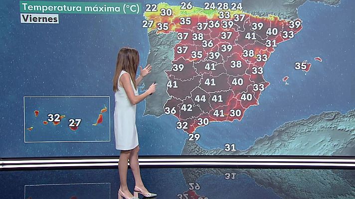 Las temperaturas máximas descenderán en el área mediterránea peninsular y en Canarias, ascendiendo en el resto del país, de forma incluso notable en el alto Ebro