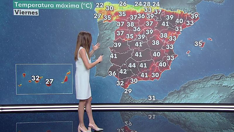 Las temperaturas máximas descenderán en el área mediterránea peninsular y en Canarias, ascendiendo en el resto del país, de forma incluso notable en el alto Ebro - ver ahora