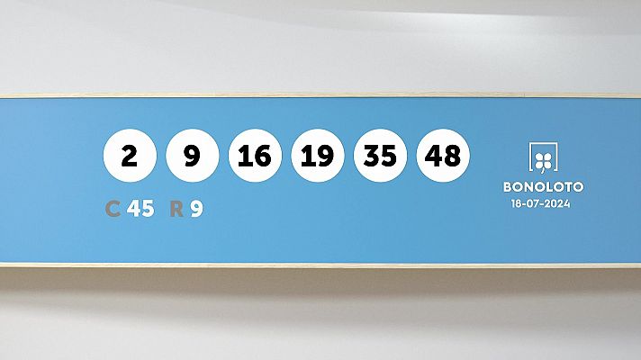 SELAE - Sorteo de la Lotería Bonoloto del 18/07/2024