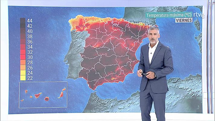 Las temperaturas seguirán en aumento casi generalizado, de forma más marcada en el arco mediterráneo e interior de Canarias