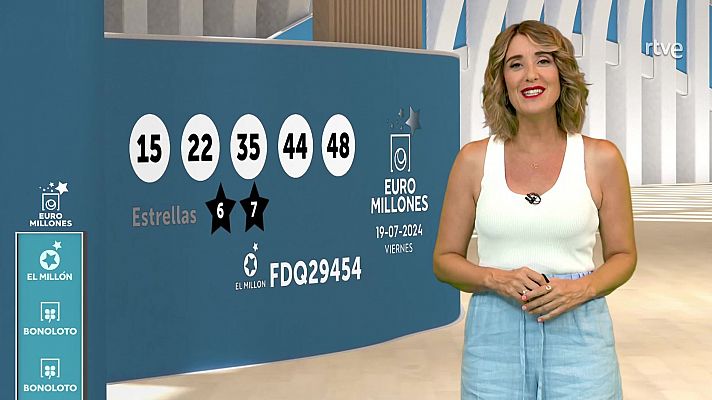 Loterías - Sorteo de la Bonoloto y Euromillones del 19/07/2024