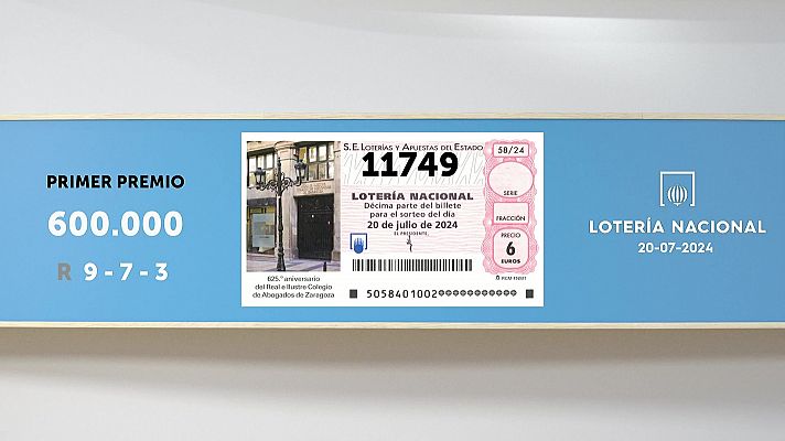 SELAE - Sorteo de la Lotería Nacional del 20/07/2024