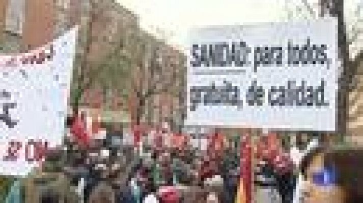 Protesta sanitaria en Madrid