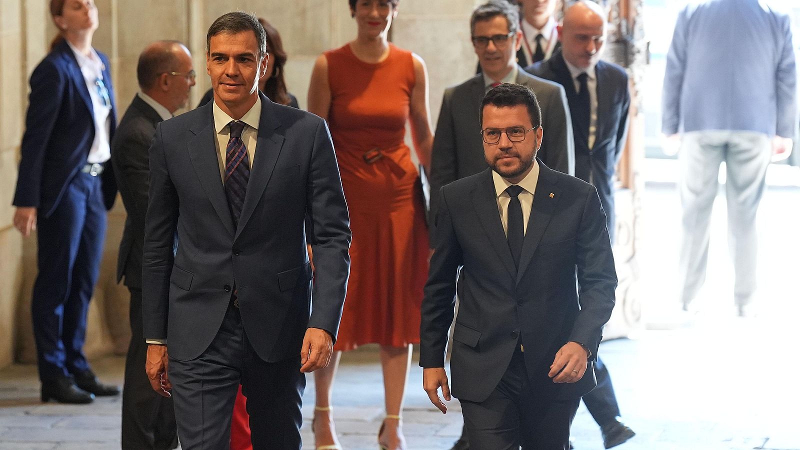 Aragonès y Sánchez se comprometen a trabajar en los acuerdos de ERC y PSOE