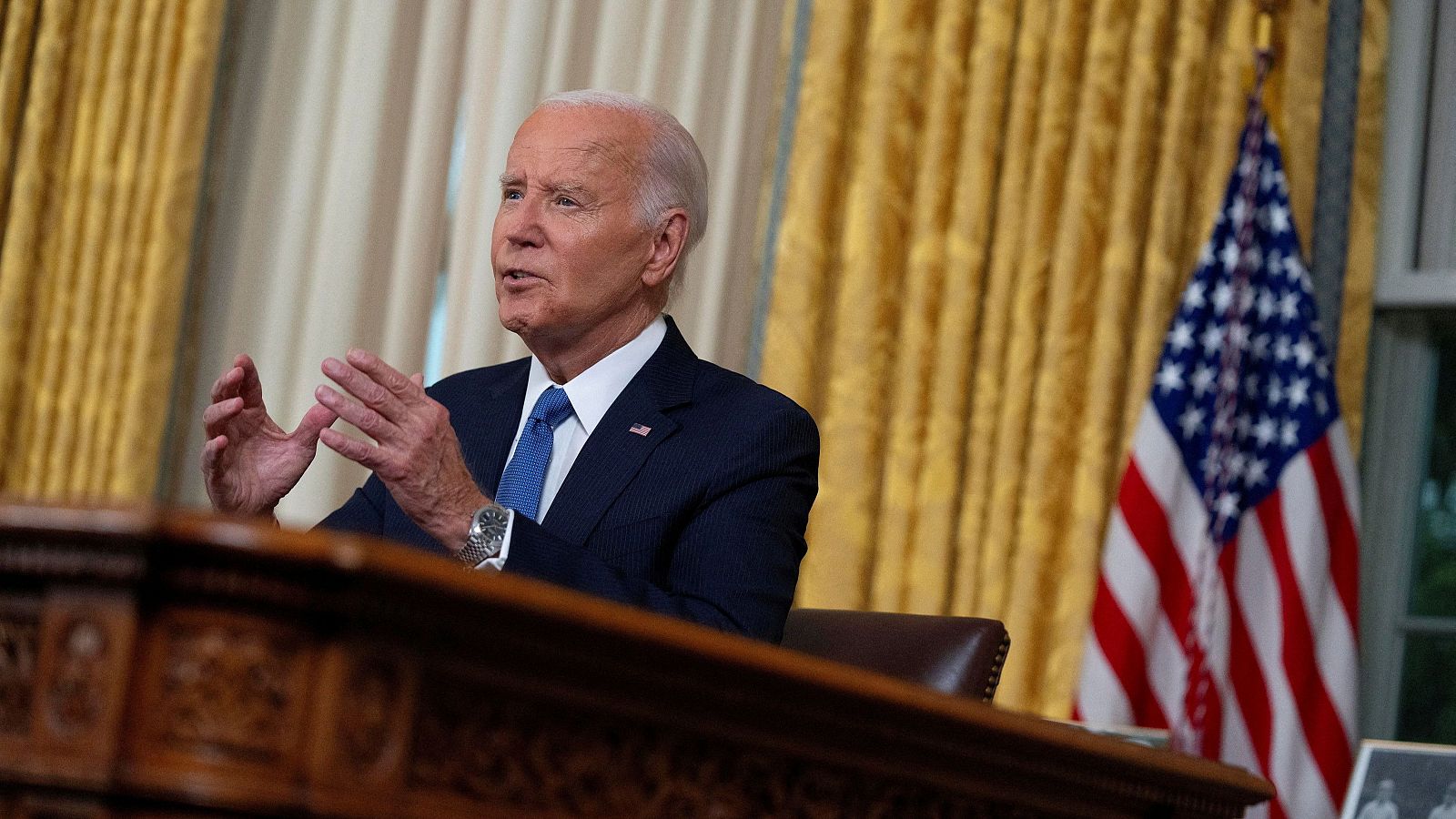 Biden justifica su renuncia "en defensa de la democracia"