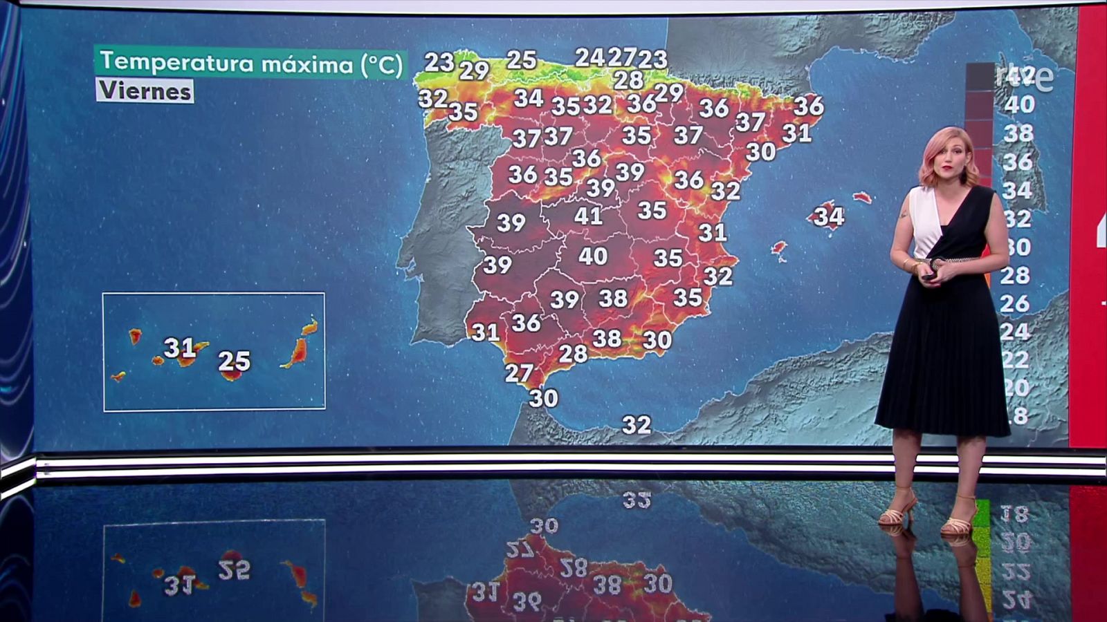 Temperaturas significativamente elevadas en la mayor parte de interiores de la Península - ver ahora
