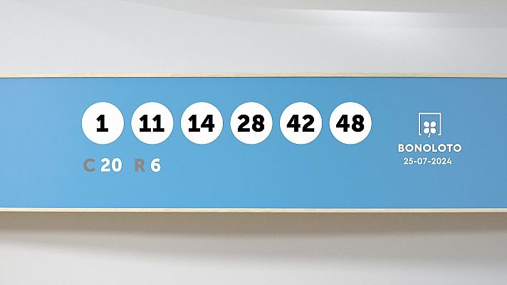 SELAE - Sorteo de la Lotería Bonoloto del 25/07/2024