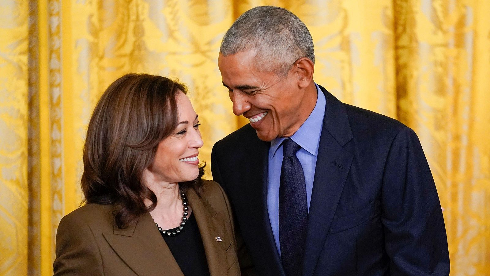Harris obtiene el apoyo de los Obama y se solidariza con Gaza | Ver