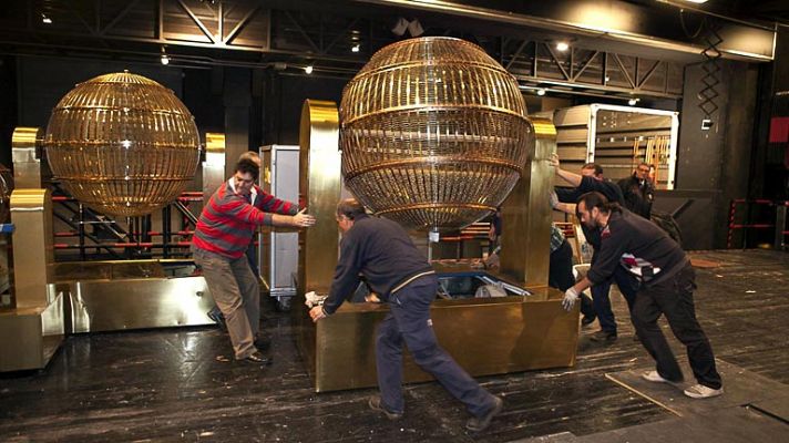 Los bombos de la Lotería de Navidad